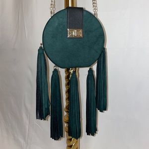 Suede Green Clutch